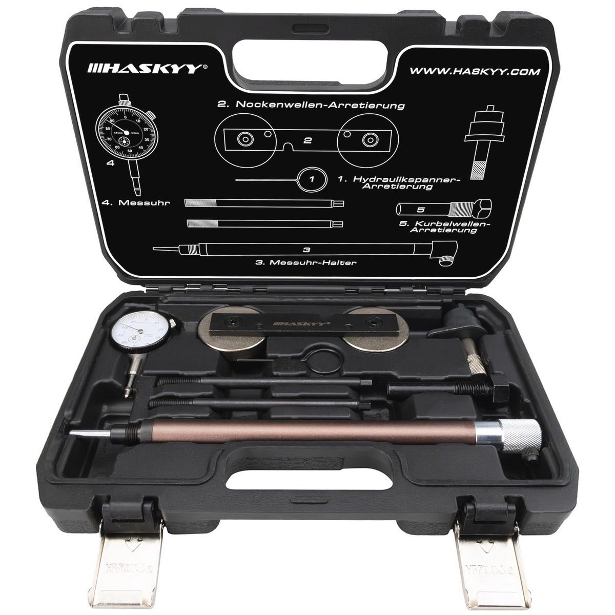 Timing Chain Locking Tool voor VAG 1.2 1.4 1.6 FSI TFSI - Gereedschap met Meetklok