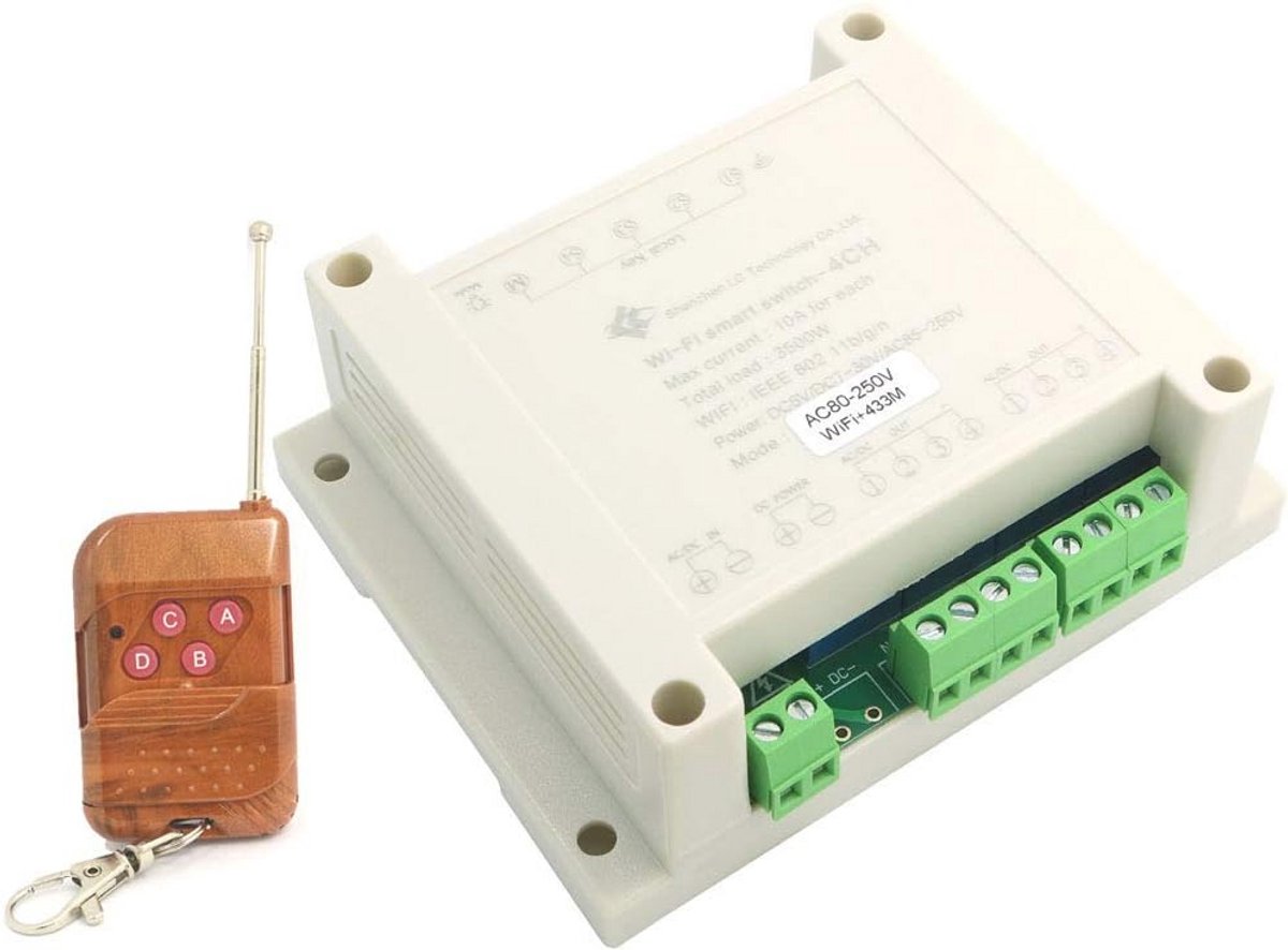 4-weg wifi-afstandsbediening met timer en zelf-hold functie