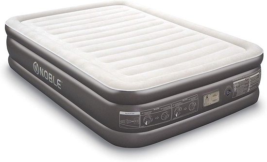 Comfortabel Queen Size Luchtmatras met Ingebouwde Pomp en Verhoogd Ontwerp — afbeelding 5