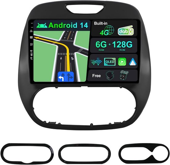 Ingebouwde DAB/4G Android Autoradio voor Renault Captur (2014-2019 ...