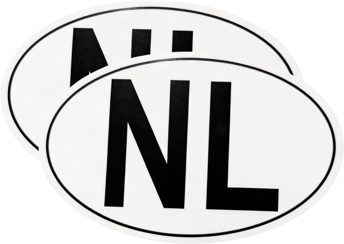 AutoXtreme – NL sticker auto (2 stuks) – Landcode NL – Voor Caravan, Auto, Aanhanger & Fietsendrager – Conform Europese wetgeving