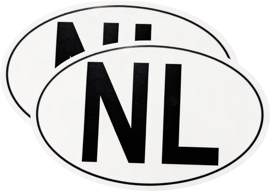 AutoXtreme – NL sticker auto (2 stuks) – Landcode NL – Voor Caravan, Auto, Aanhanger & Fietsendrager – Conform Europese wetgeving