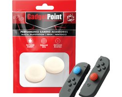Gadgetpoint – Thumb Grips voor Nintendo Switch Joy-Con Controllers – Gaming Thumbgrips – Performance Anti-Slip Thumbsticks – Bescherming Accessoires – Thumbgrips Wit