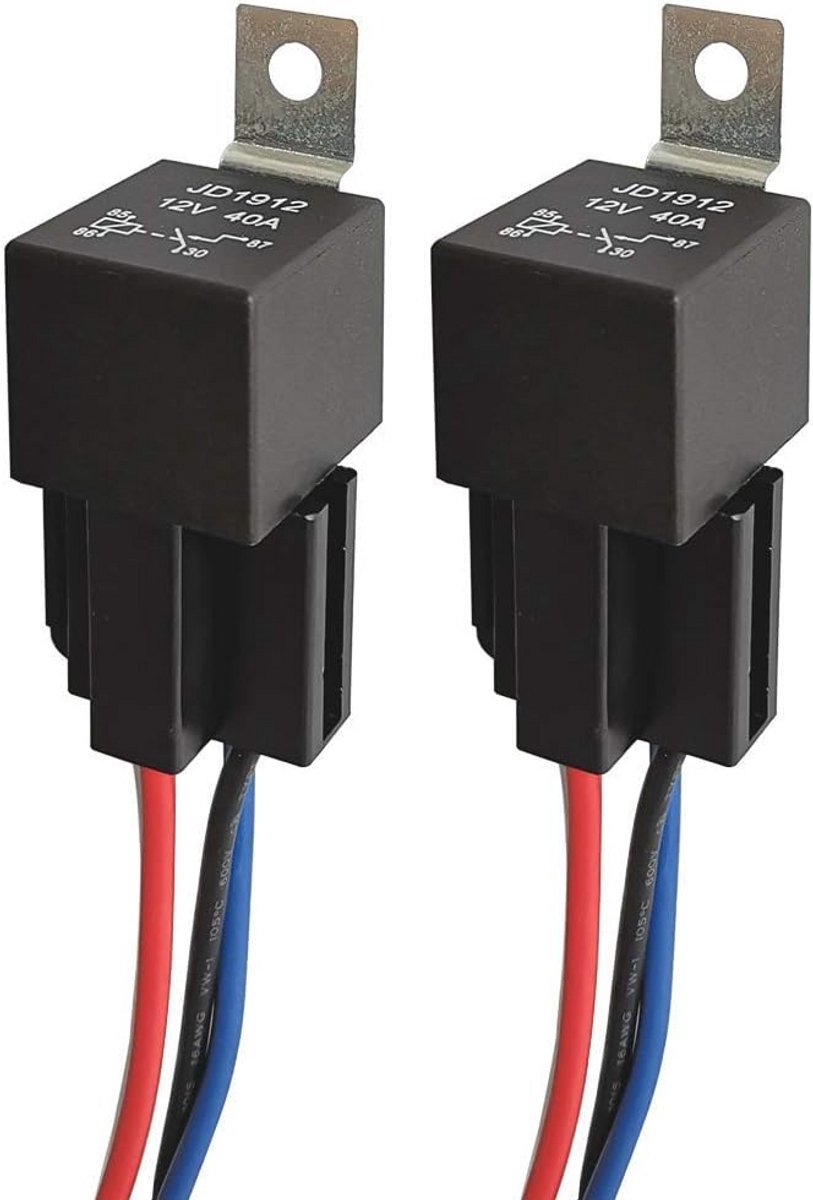 Auto Relais Harnas 12V 40A - 4-Pin SPST met Diode voor Auto's en Vrachtwagens