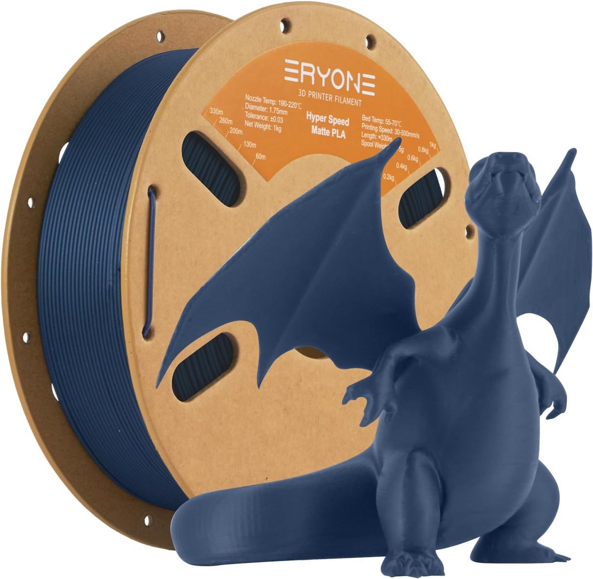 Mat PLA Filament 1.75mm 1kg - Hoge Snelheid 3D Printer Materiaal in Marineblauw