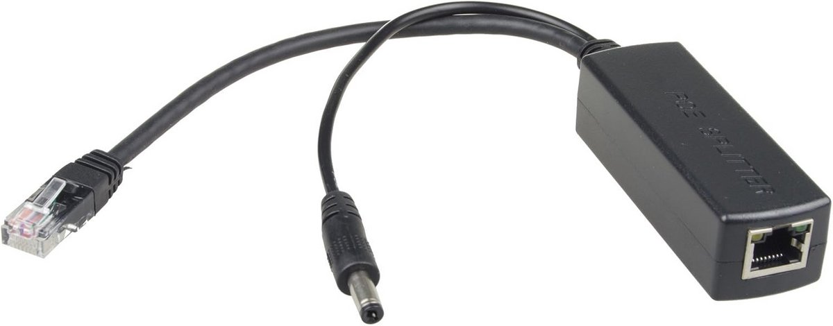 Active PoE Splitter 48V naar 12V - Gigabit Ethernet 10/100/1000Mbps