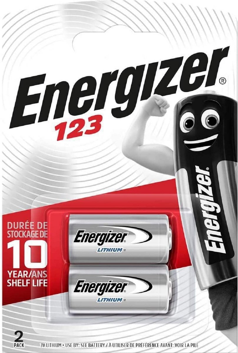 Set van 2 CR123A Batterijen - Niet Oplaadbaar - 3V Lithium Knoopcel