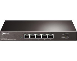 5×2.5 Gigabit Poorten Ethernet LAN Switch - Plug and Play, Metalen Behuizing, QoS, IGMP Snooping voor 2.5G NAS, Server, Gaming en WiFi 6