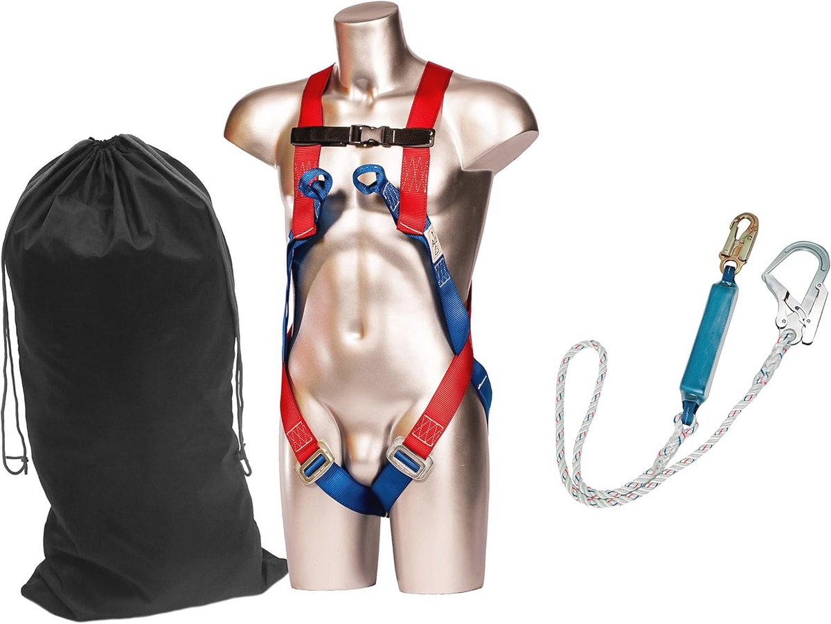 Industriële valbeschermingsset met nylon tas - Valbeveiliging voor optimale veiligheid
