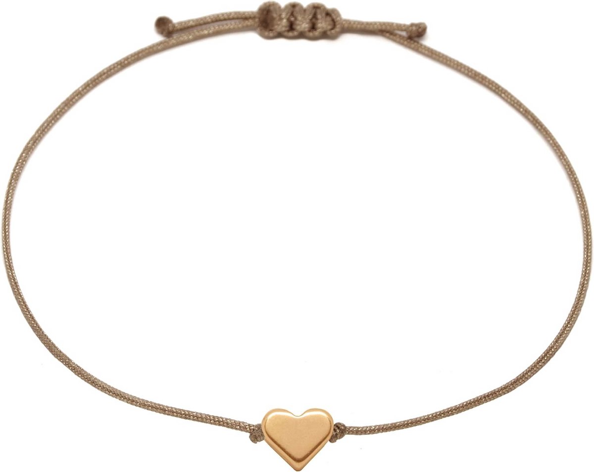 Verstelbare Macramé Armband Roségoud Hartje | Handgemaakt Dames- en Vriendschapsarmband