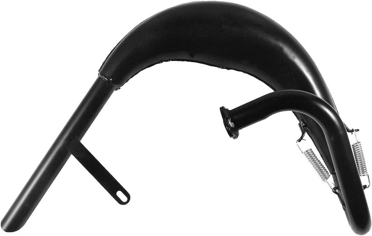 Allecta - Geluiddemper Uitlaatpijp met Slanghaspel voor Motorfiets - 49 cc 66 cc 80 cc 100 cc - Zwart