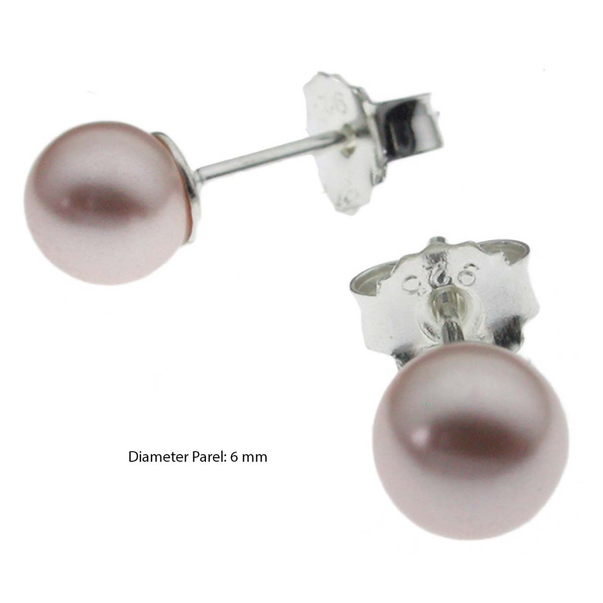 Xiu Jewel - Zoetwater Parel Oorbellen - 925 Zilver - Roze - 6 mm