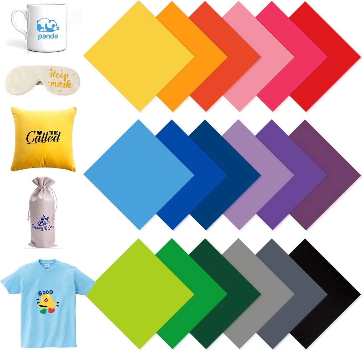 Transfer Inktvellen 18 Stuks - Sublimatiepapier 30,5 x 30,5 cm voor Creatieve Projecten