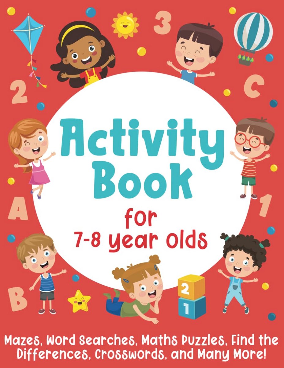Activiteitenboek voor 7-8 jaar: puzzels, zoek je verschillen, mazes en meer!