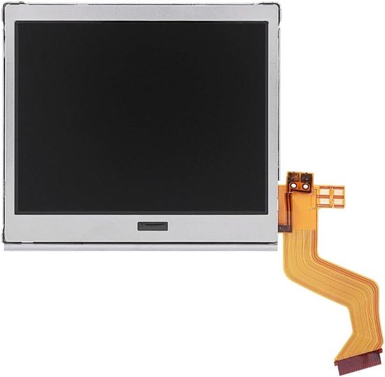 Vervangend LCD-scherm Voor NDSL – Boven- Of Onderscherm – 7,1x6,4 Cm – Hoogwaardig Glas – Incl. Montageset – Zwart/Zilver – Professionele Installatie Aanbevolen