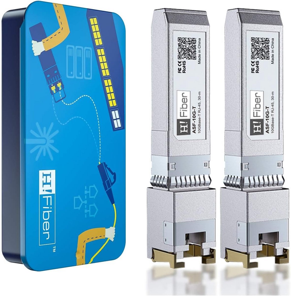 10G SFP+ Koper Transceiver Module RJ45 - 1.25/2.5/5/10GBASE-T SFP+ naar Ethernet Converter