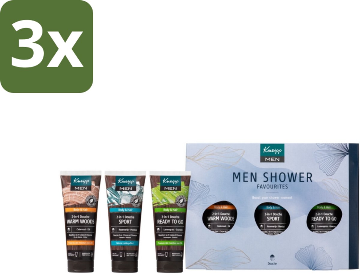 Kneipp - Men Shower Favourites Geschenkset - Bulkverpakking - 3 stuks