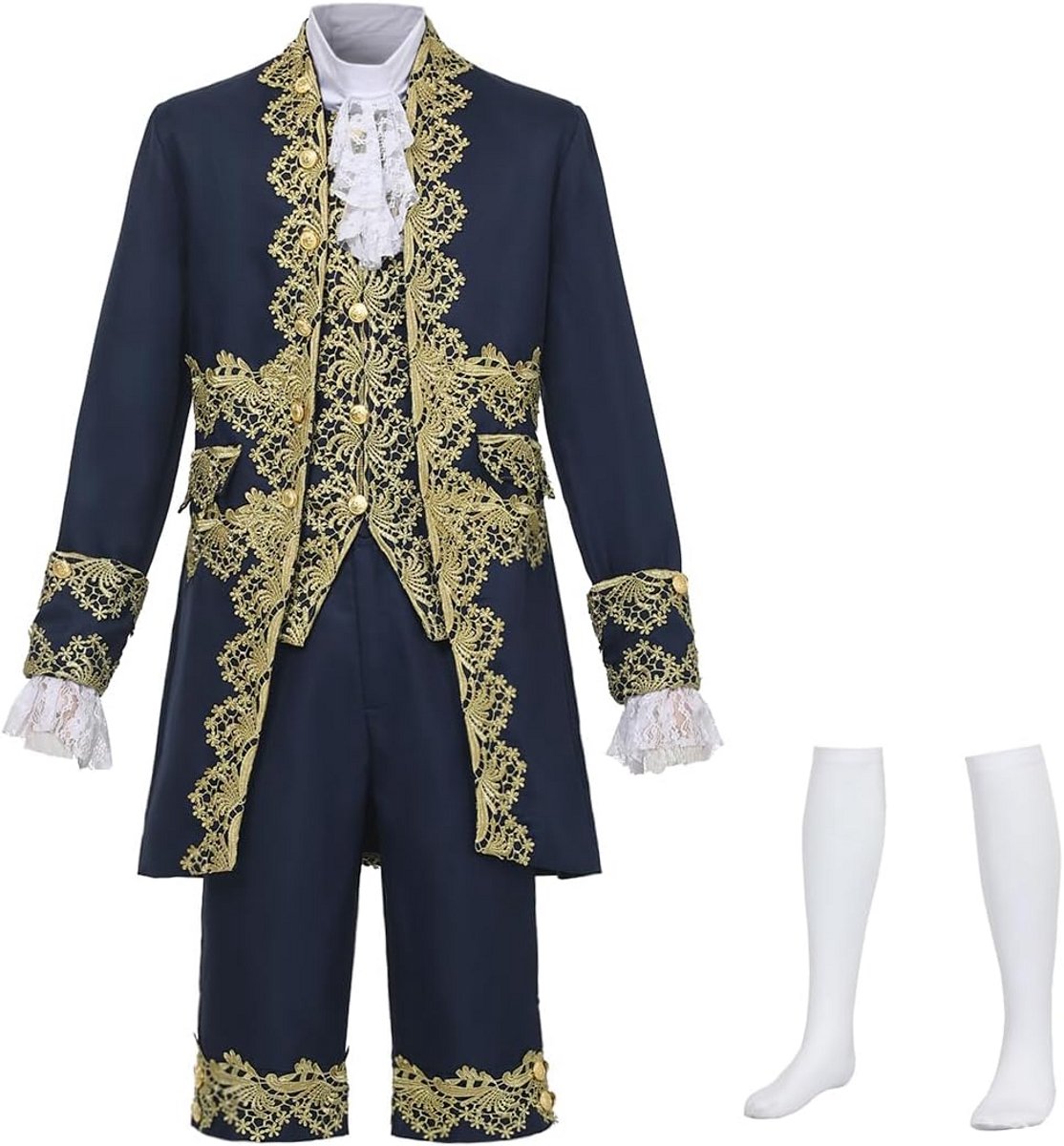 Luxe Heren Kostuum Set: Victoriaans, Middeleeuws of Rococo Stijl voor Cosplay en Feest