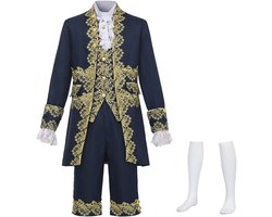 Luxe Heren Kostuum Set: Victoriaans, Middeleeuws of Rococo Stijl voor Cosplay en Feest