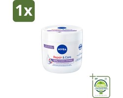 1 x NIVEA - Bodycrème - Herstel & Verzorging Gevoelig - Met 10% Glycerine & Panthenol - Voor gevoelige & jeukerige huid - 400 ml - NIVEA Bodycrème - Gevoelige Huid - Droge Huid - Jeukende Huid - Hydraterende Crème