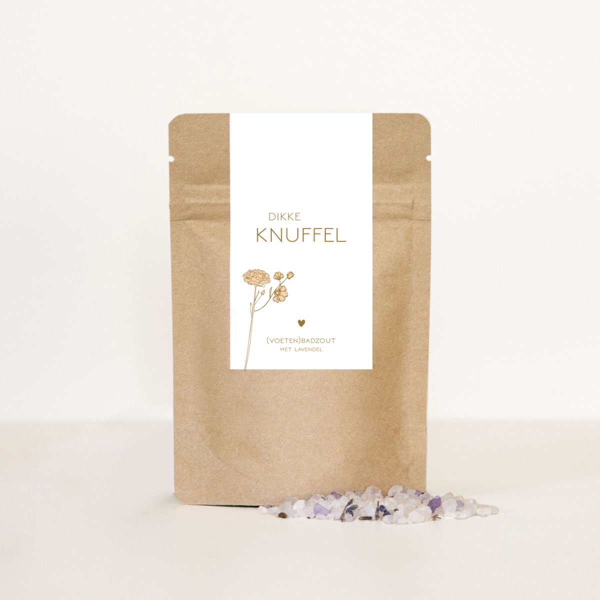 (voeten)badzout | Dikkeknuffel | Cadeatip |Met lavendel | Mypaperstation | 80 gr
