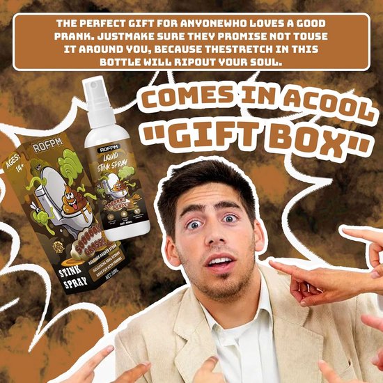 Spray Puant GNAUMORE – 30 Ml – Farce Extra Forte – Poisson D’avril, Halloween – Non Toxique – Portable