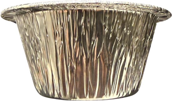 Aluminium Muffin Cups – 140 ml – Ø 90 mm – 100 Stuks – Wegwerp & Recyclebaar