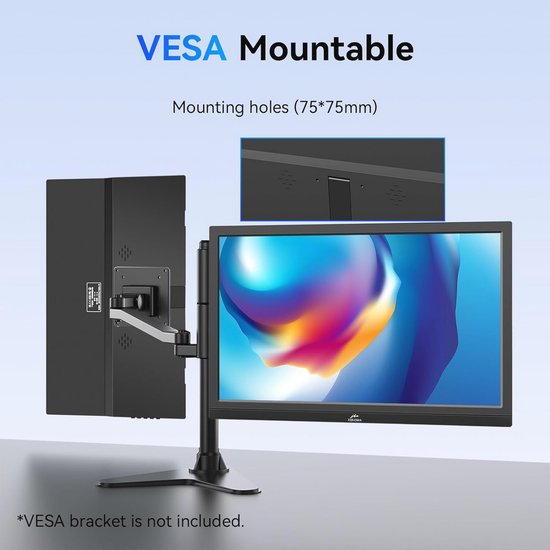 27,3 Inch HD Computer Monitor met Ingebouwde Luidsprekers en Type C ...