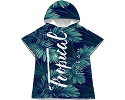 Sneldrogende surfponcho en omkleedhanddoek voor kinderen van microvezel - perfect voor zwemmen, strand, surfen, duiken en thuis