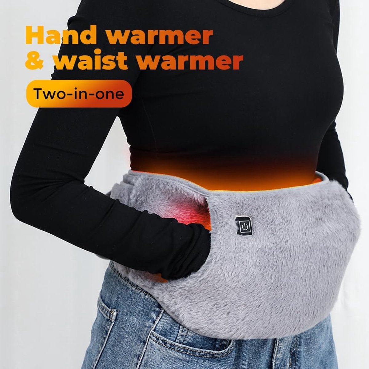 Elektrische onderdeken - Elektrische Buikverwarmers - Koude Dagen - Elektrische onderdeken 1 persoons - 3 Temperatuurinstellingen - Draagbaar voor Rug & Buik - 105 x 20 cm - Grijs - USB — cadeau in Cadeau-ideeën - foto 3