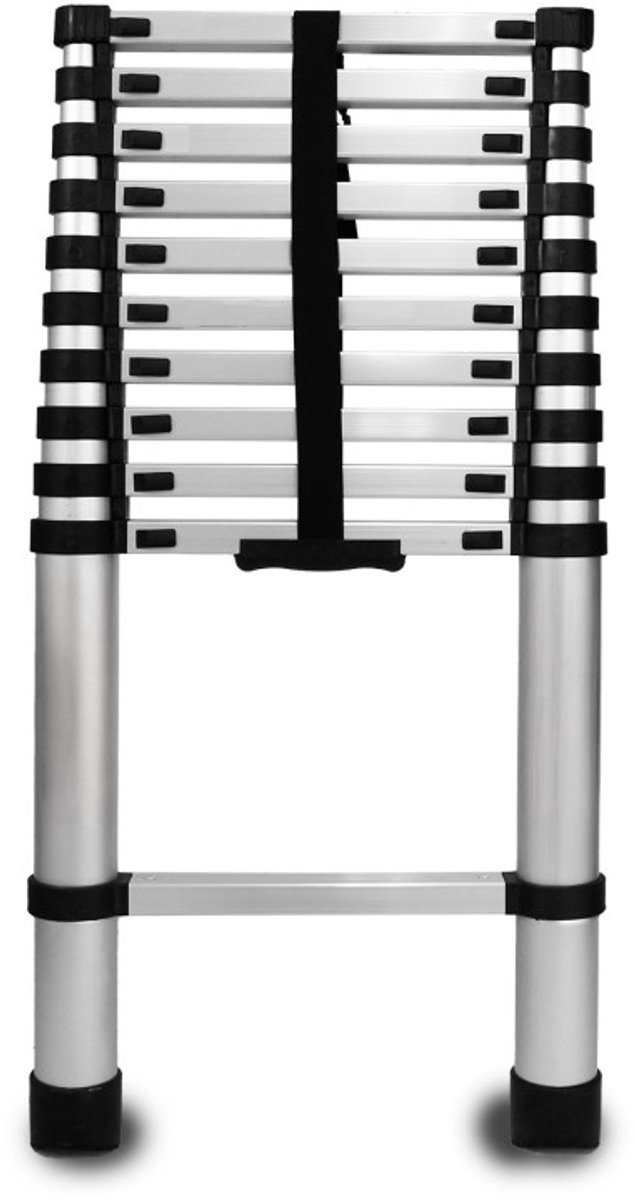 Baulich Aluminium telescopische ladder, 11 sporten - 97-320 cm, draagvermogen 125 kg, compact, verstelbaar, antislip voeten, voor huis en tuin