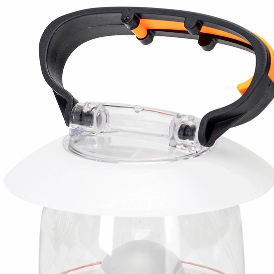 Noodlamp met Ophanghaak - LED Tentlamp op Batterijen (exclusief) - Daglichtwit licht - Oranje body - Camping & Noodverlichting van Merkloos — afbeelding 2