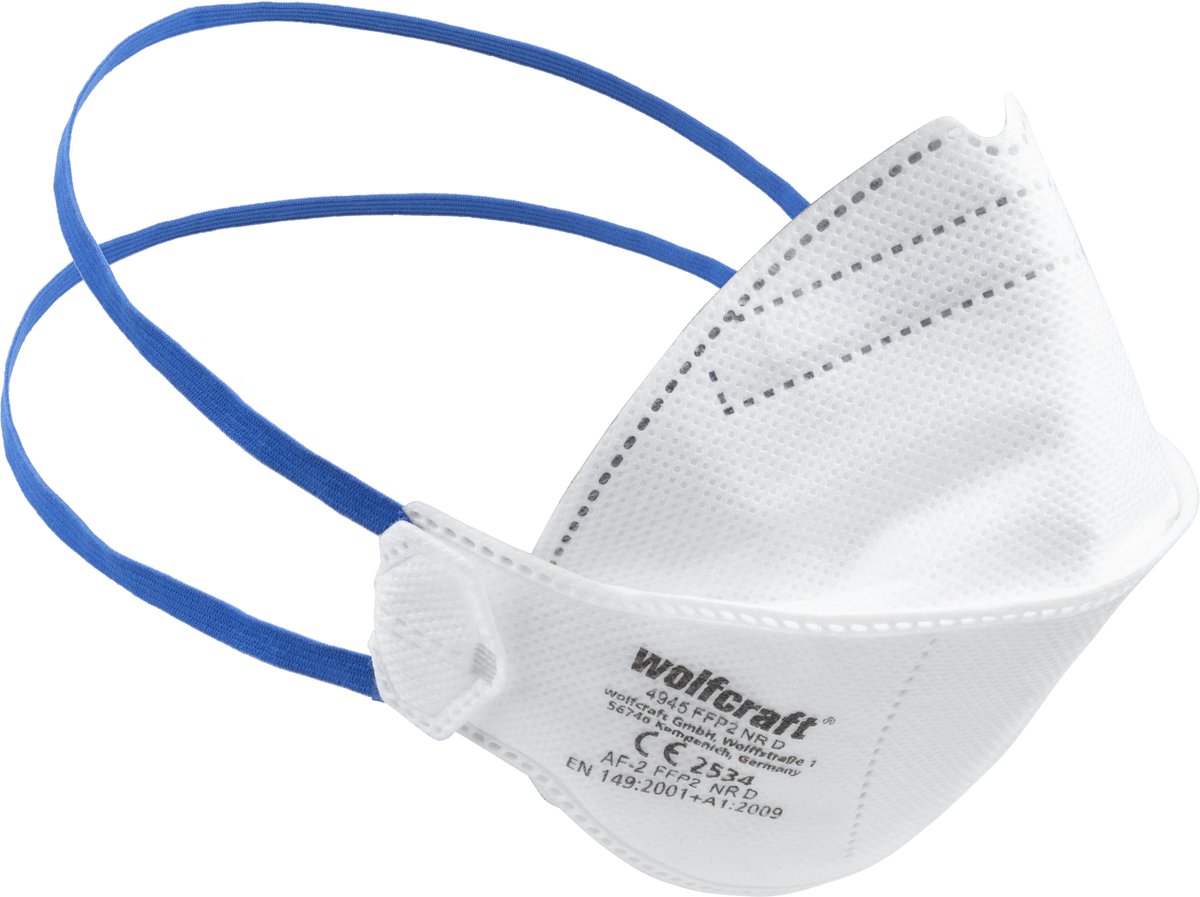 wolfcraft - 2 vouwmaskers FFP2 - 4945000