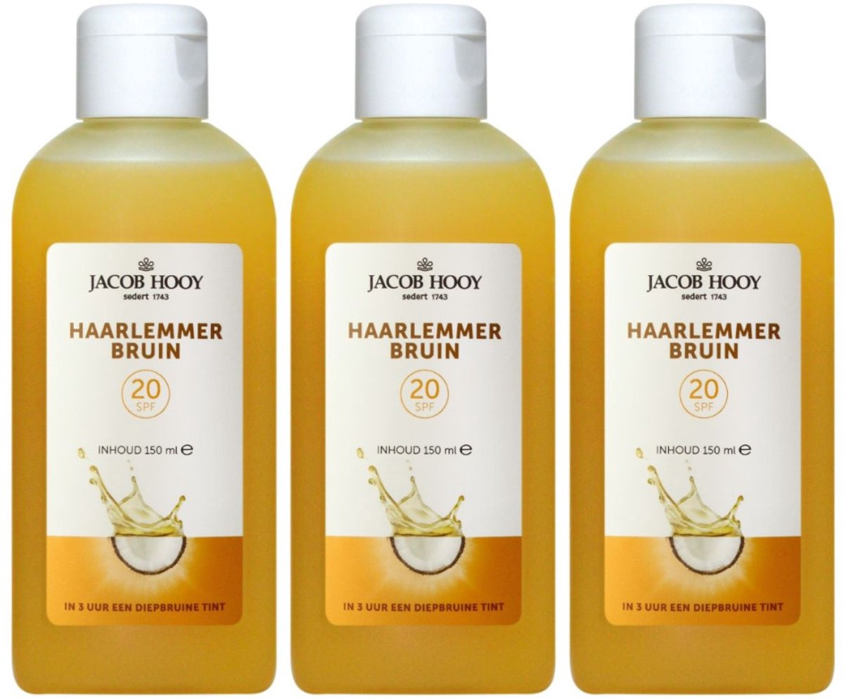 Jacob Hooy Haarlemmer Bruin SPF20 – 3-pack – Haarlemmerbruin Snelbruiner voor lichaam & Gezichtscrème – 3 stuks