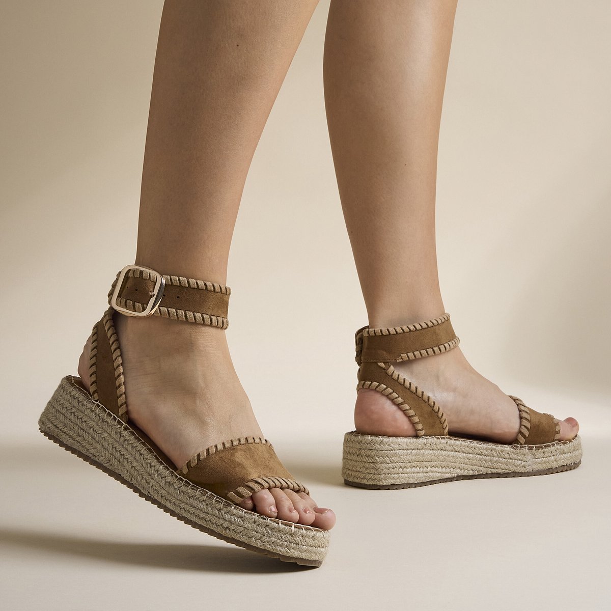 Cellini Espadrilles bruin Textiel - Maat 41