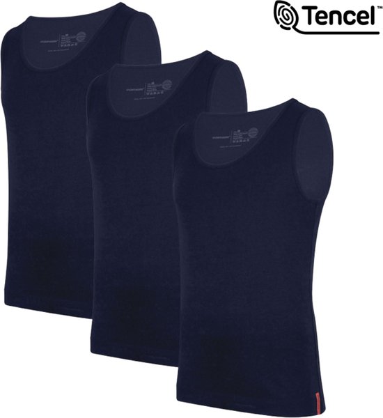 Débardeur Undiemeister - Débardeur homme - Coupe slim - En bois de mélamine - Col rond - Storm Cloud (Blauw) - Lot de 3 - S