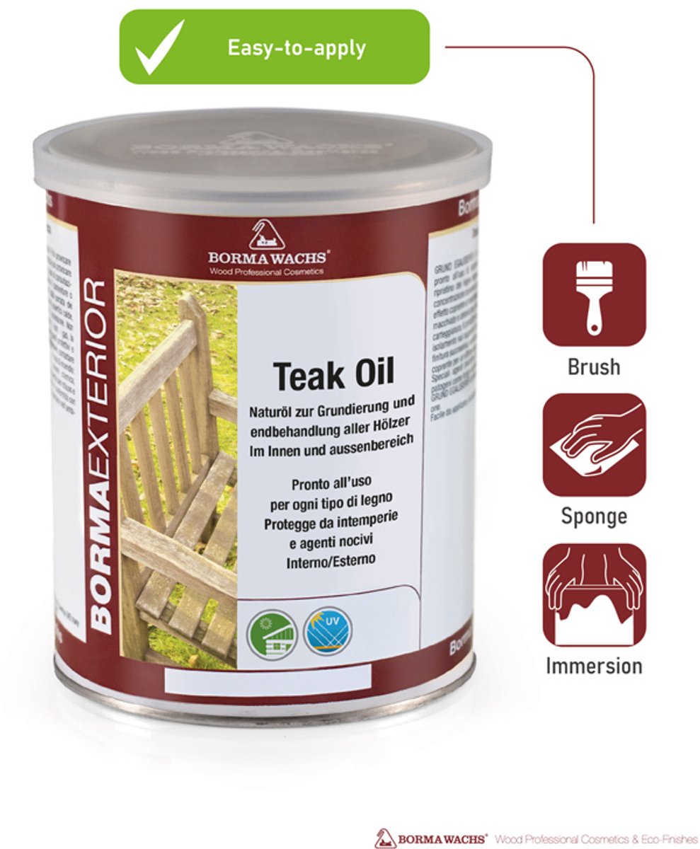Borma Wachs Teak Olie kleurloos - 1 liter