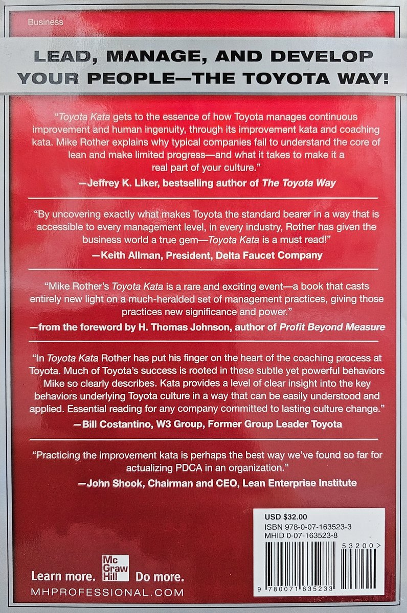 Boekomslag met de titel 'LEAD, MANAGE, AND DEVELOP YOUR PEOPLE—THE TOYOTA WAY!' en citaten.