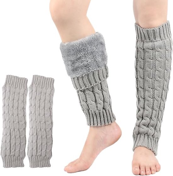 NyxSeat 2 stuks regenboogwolviltsokjes voor dames, modieuze gebreide beenwarmers, warme viltsokjes, schaatsbeenwarmers