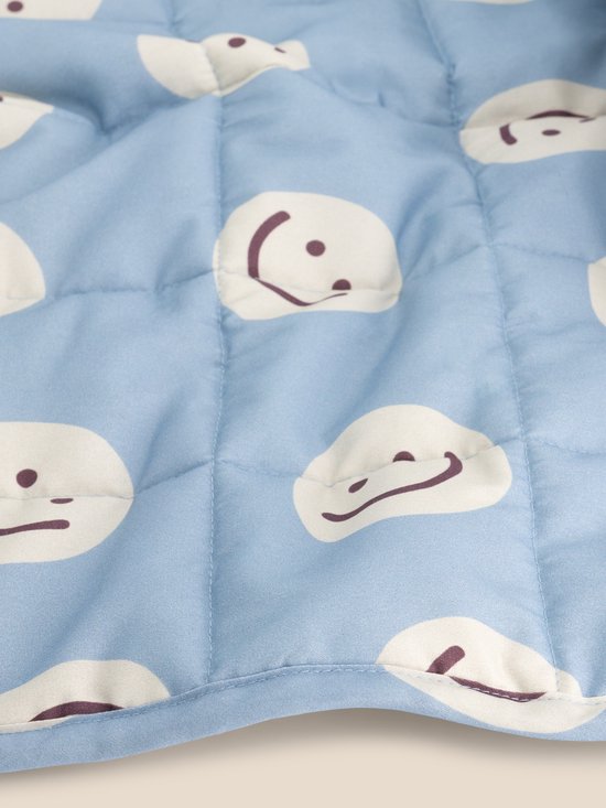 BLENKZ – Verzwaringsdeken Kind 3 kg – 100×150 cm – Kinderformaat – Voor kinderen van ±4–8 jaar – Smile Blue Merlot – Zwaartedeken