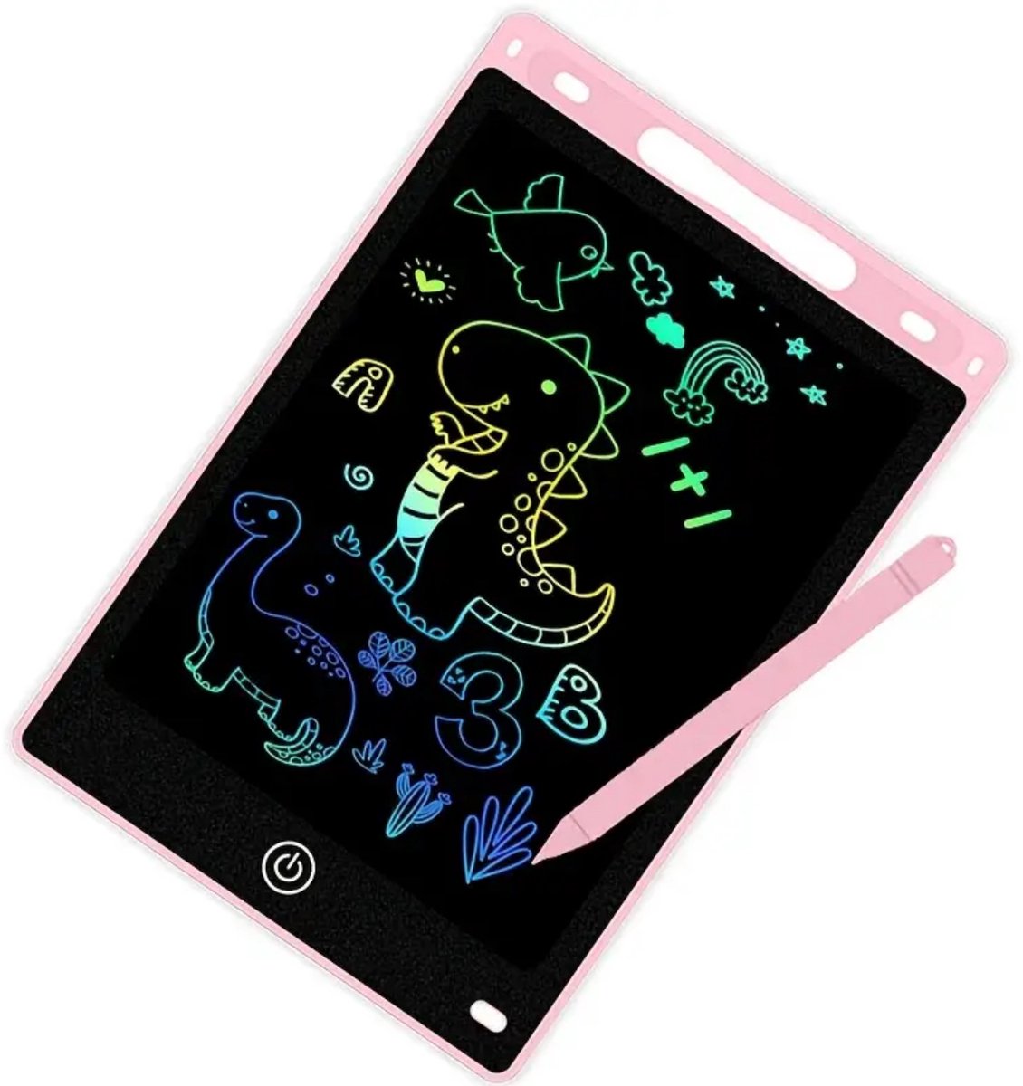 Uitwisbaar teken tablet kinderen roze - educatief - spelen - vakantie - cadeau