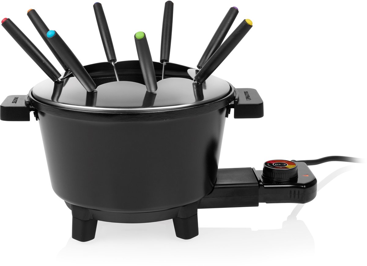 Princess Fonduepan (elektrisch) - Fondue Black 1,5L voor 8 pers - 173110 - 800W - Incl. 8 fondeuvorkjes - PFAS-vrij - Chocoladefondue – foto 2