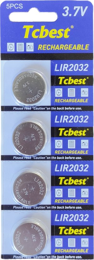 5 Stuks Oplaadbare LIR2032 Batterijen 3.6V - Knopcel Voor Keyless Entry En Afstandsbedieningen