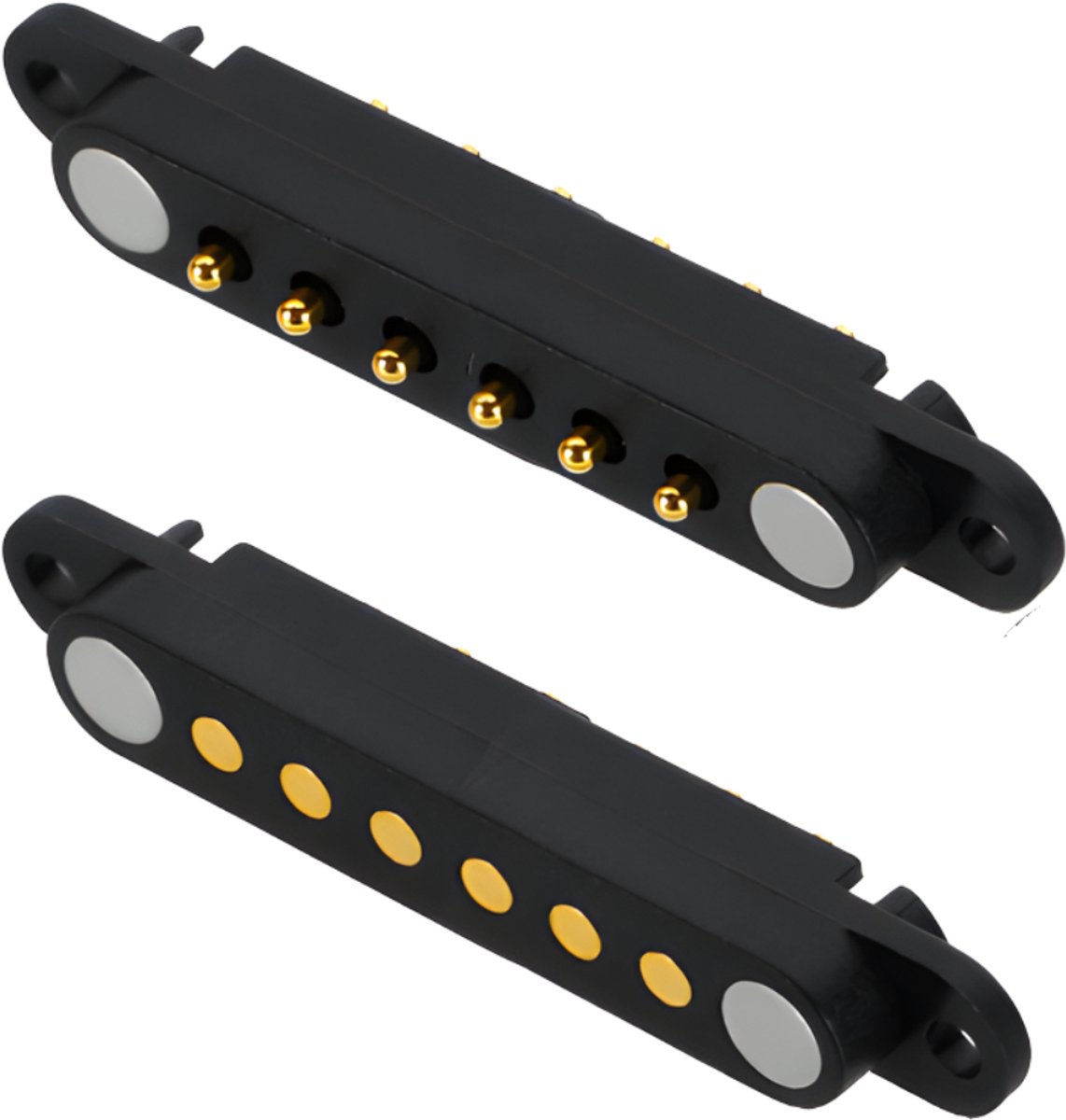 Alta-X - 6 Pin Pogo Magneet connector met montage gat - 6 Polige Magnetische connector
