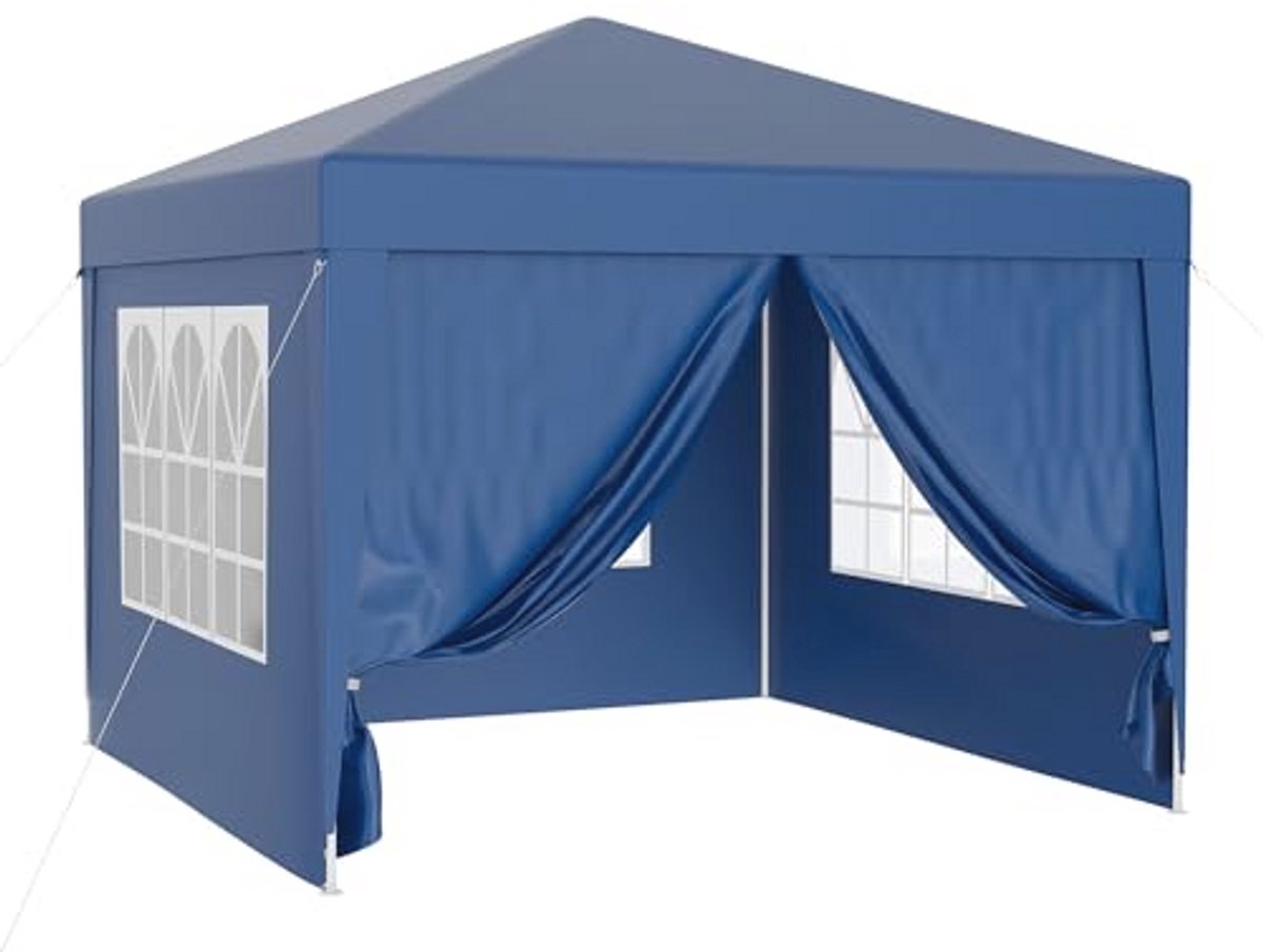 Tuinpaviljoen 3 x 3 m met UV-bescherming 50+, waterdichte partytent met ramen voor patio en festivals