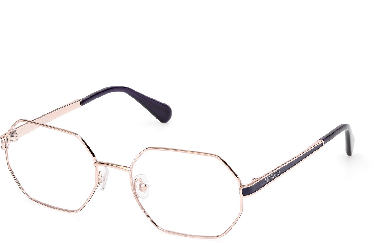 Max &co MO5163 Shiny rose gold 54/19/140 WOMAN Brilmonturen