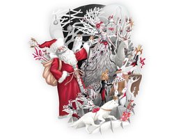 Omslag van 3D-Pop Up Wenskaart White Magic - Laser gesneden kerstkaart