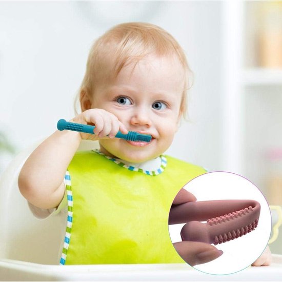 OUYLAF bijtketting meisjes - Bijtspeeltje - bijtspeeltje baby - Bijtspeelgoed - Baby speelgoed - Siliconen Bijtspeeltje met Houten Ring - Teether - Kraamcadeau - 4pcs van Merkloos — afbeelding 5