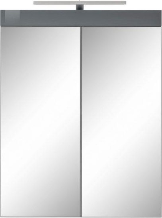 Fahrenheit Luxe agentschap bol.com | trendteam - AmandaBad - Badkamerkast met spiegel incl. LED- verlichting - Grijs (mat)