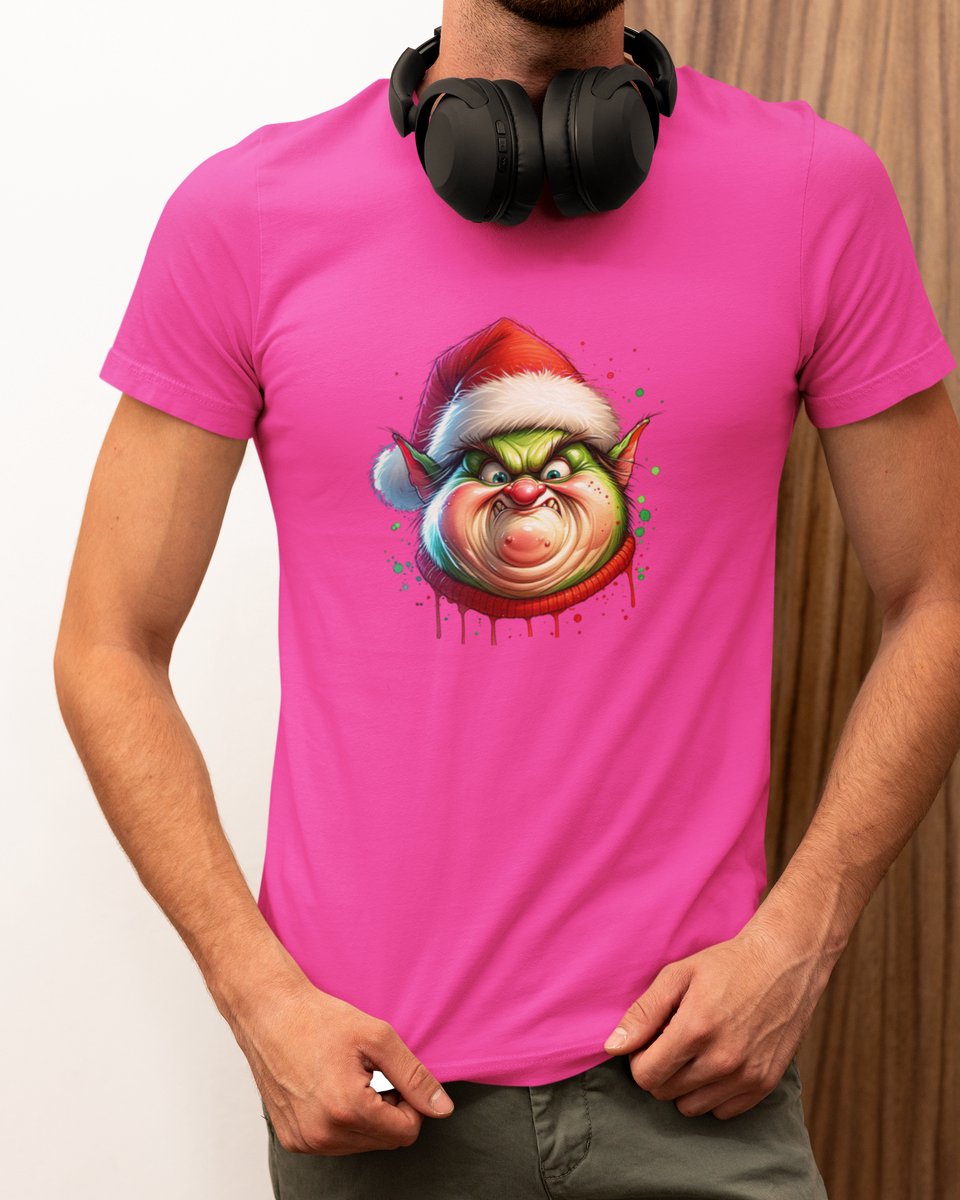 Merry Grumpmas - Kerst T-shirt Roze - Grappig T-shirt - Maat M - Kerst Cadeau Mannen - Limited Edition